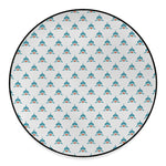 Smiley Shark Pattern Print Round Floor Mat