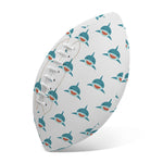 Smiley Shark Pattern Print Rugby Ball
