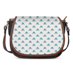 Smiley Shark Pattern Print Saddle Bag