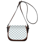 Smiley Shark Pattern Print Saddle Bag