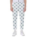 Smiley Shark Pattern Print Scuba Joggers