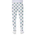 Smiley Shark Pattern Print Scuba Joggers