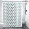 Smiley Shark Pattern Print Shower Curtain