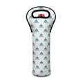 Smiley Shark Pattern Print Single Neoprene Wine Tote