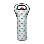 Smiley Shark Pattern Print Single Neoprene Wine Tote