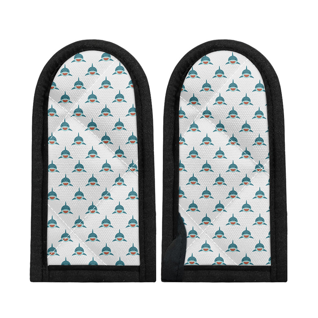 Smiley Shark Pattern Print Skillet Handle Cover