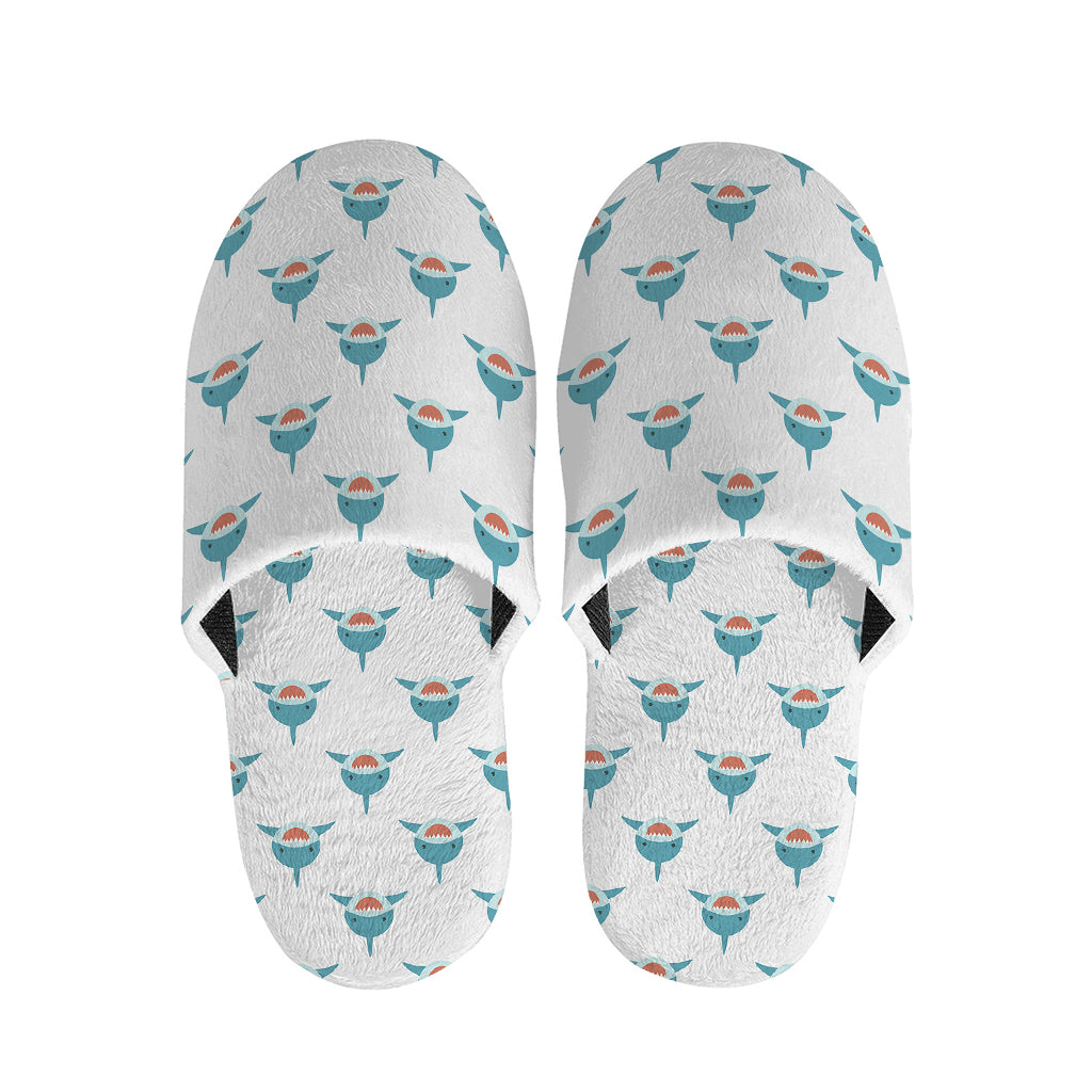 Smiley Shark Pattern Print Slippers