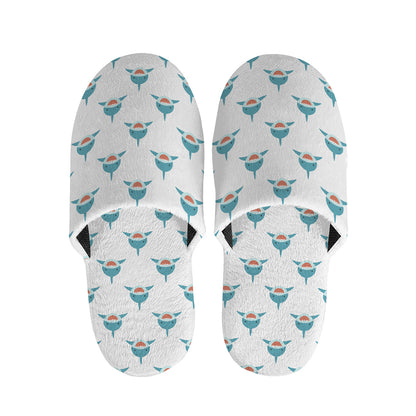 Smiley Shark Pattern Print Slippers