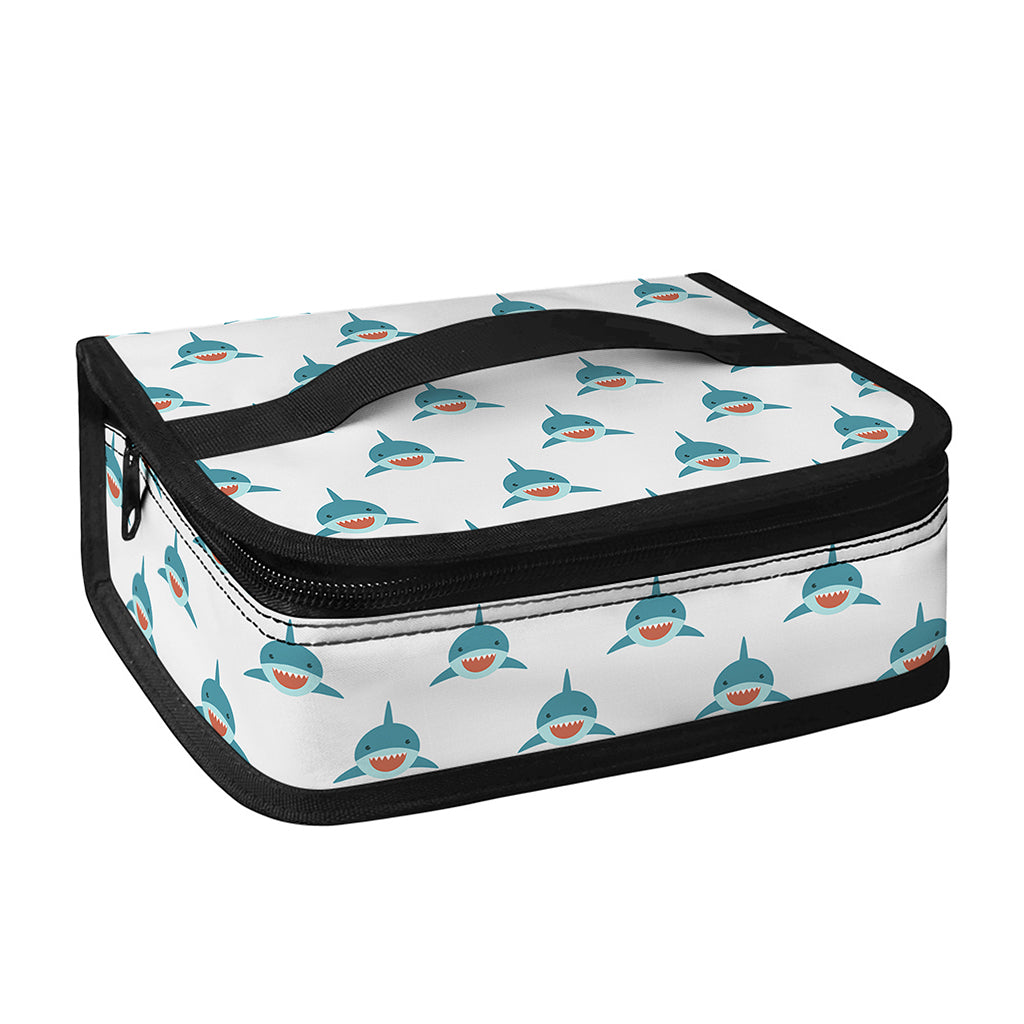 Smiley Shark Pattern Print Small Lunch Bag