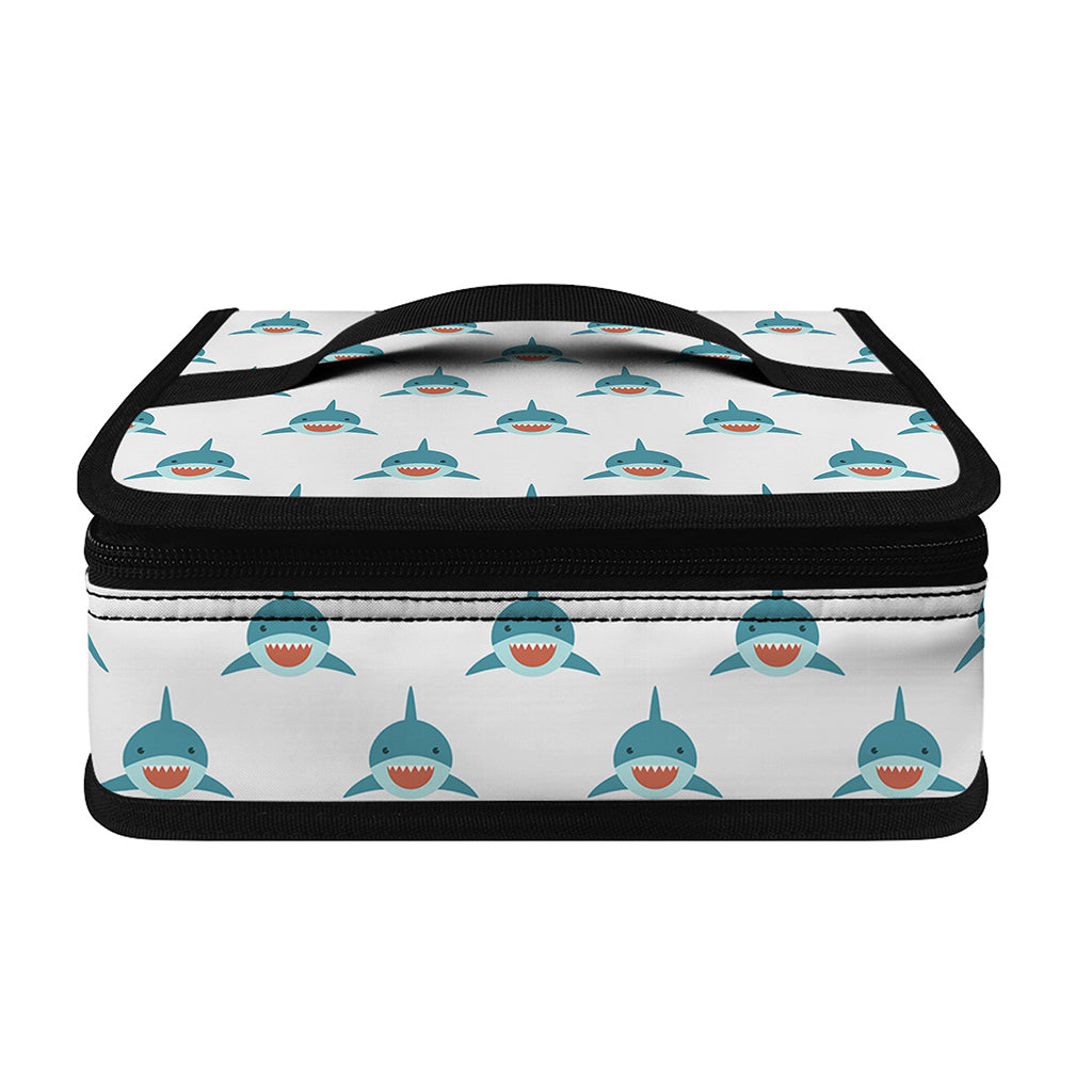 Smiley Shark Pattern Print Small Lunch Bag