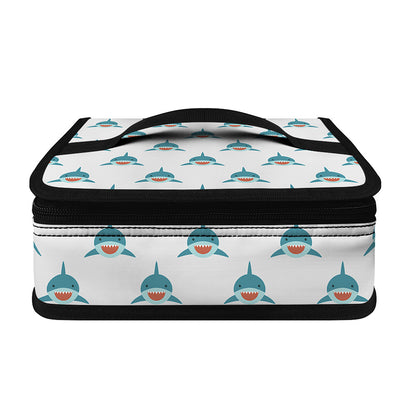 Smiley Shark Pattern Print Small Lunch Bag