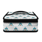 Smiley Shark Pattern Print Small Lunch Bag