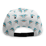 Smiley Shark Pattern Print Snapback Cap