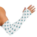 Smiley Shark Pattern Print Sun Protection Arm Sleeves