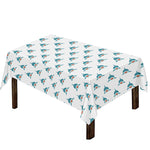 Smiley Shark Pattern Print Tablecloth