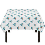 Smiley Shark Pattern Print Tablecloth