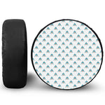 Smiley Shark Pattern Print Tire Cover