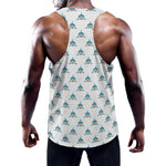 Smiley Shark Pattern Print Training Tank Top