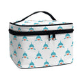 Smiley Shark Pattern Print Travel Makeup Bag