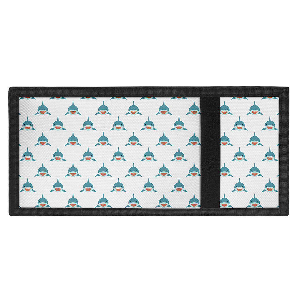 Smiley Shark Pattern Print Trifold Wallet