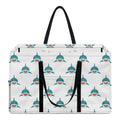 Smiley Shark Pattern Print Utility Tote Bag