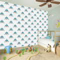 Smiley Shark Pattern Print Wall Sticker