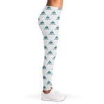 Smiley Shark Pattern Print Women's Leggings