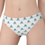 Smiley Shark Pattern Print Women's Panties