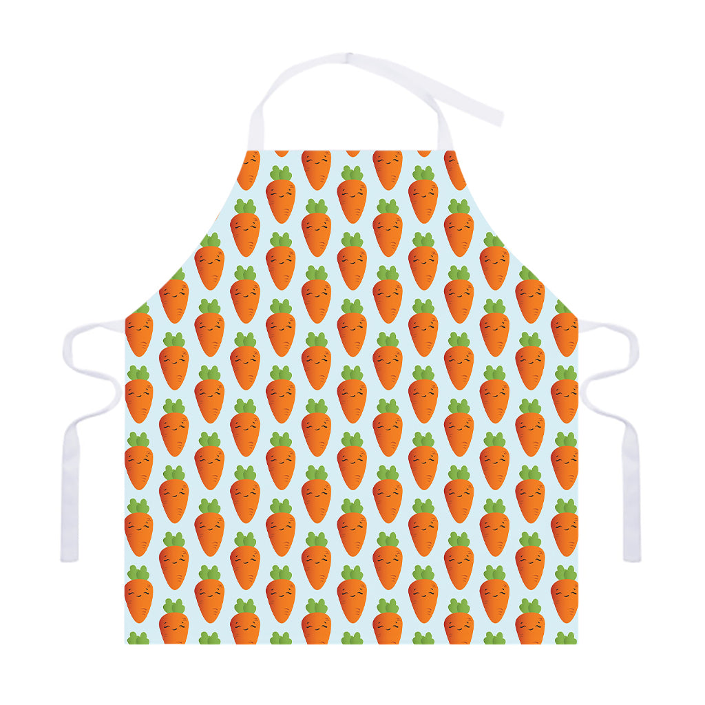 Smiling Carrot Pattern Print Adjustable Apron