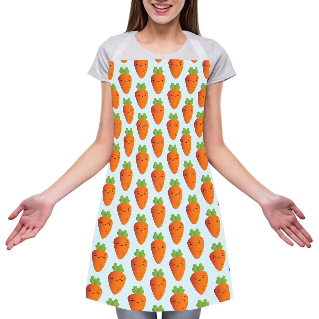 Smiling Carrot Pattern Print Adjustable Apron