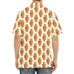 Smiling Carrot Pattern Print Aloha Shirt