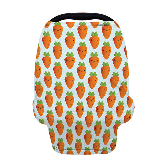 Smiling Carrot Pattern Print Baby Seat Cover