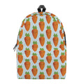 Smiling Carrot Pattern Print School Backpack
