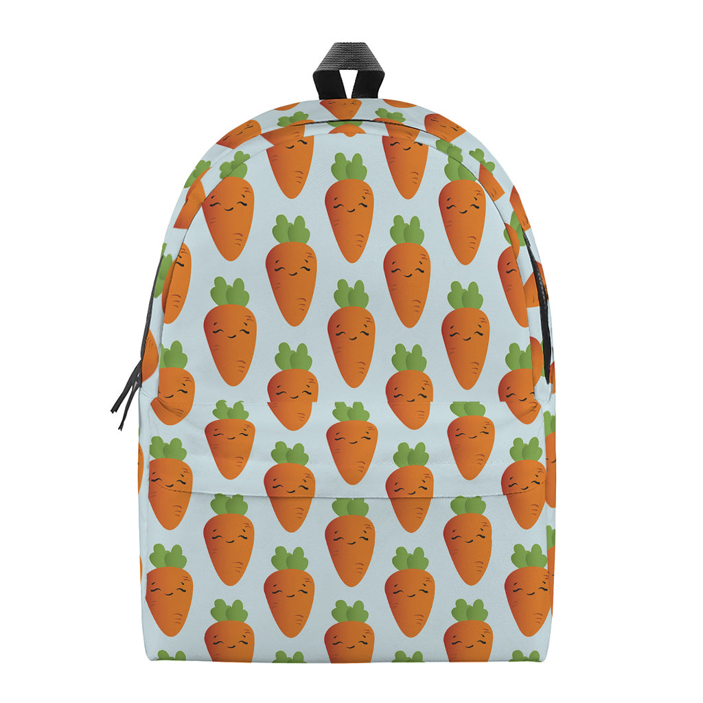 Smiling Carrot Pattern Print Backpack