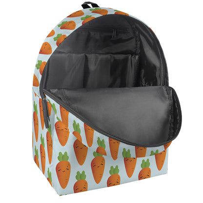 Smiling Carrot Pattern Print Backpack