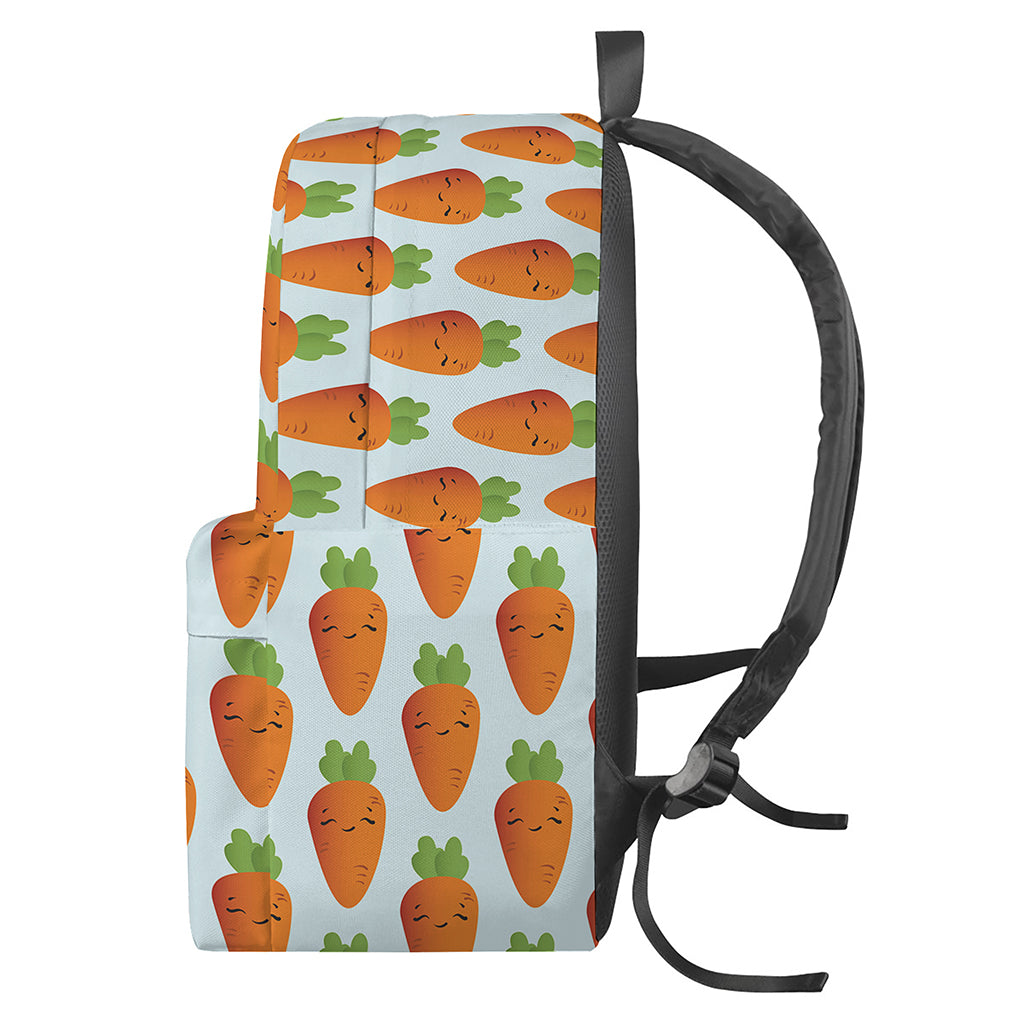 Smiling Carrot Pattern Print Backpack