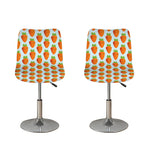 Smiling Carrot Pattern Print Bar Stool Covers