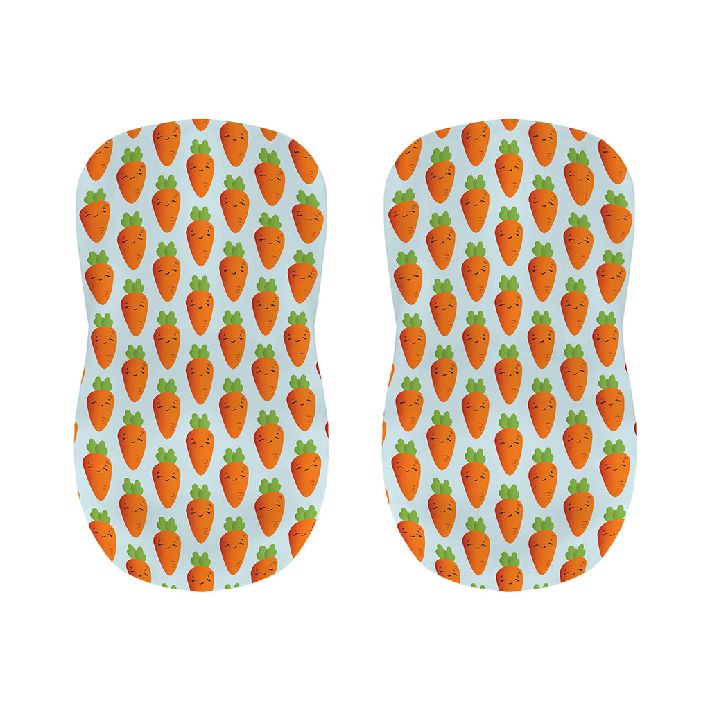 Smiling Carrot Pattern Print Bar Stool Covers