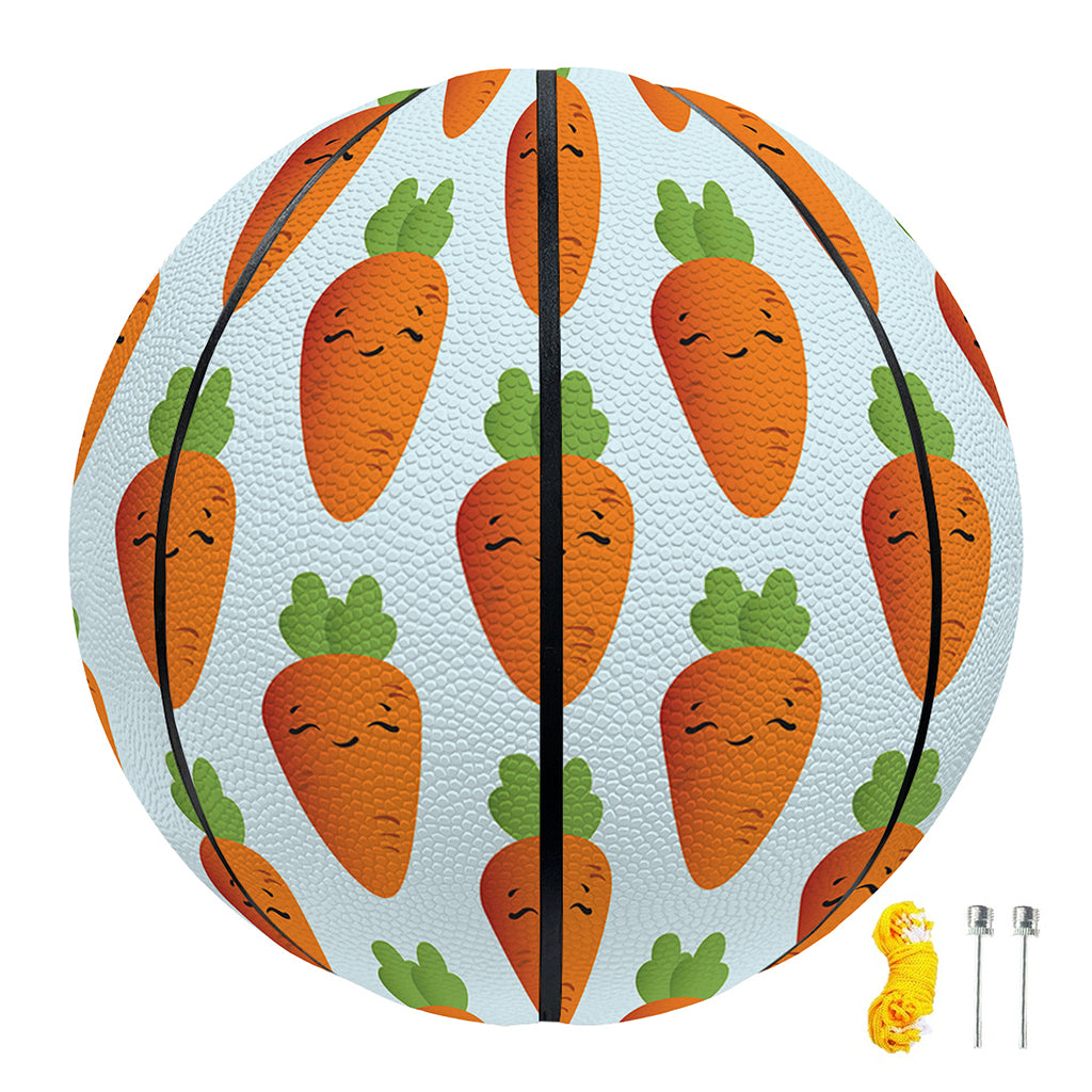 Smiling Carrot Pattern Print Basketball