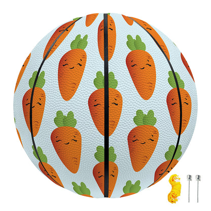 Smiling Carrot Pattern Print Basketball
