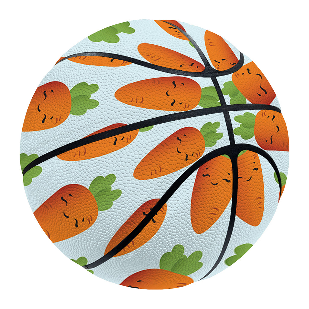Smiling Carrot Pattern Print Basketball