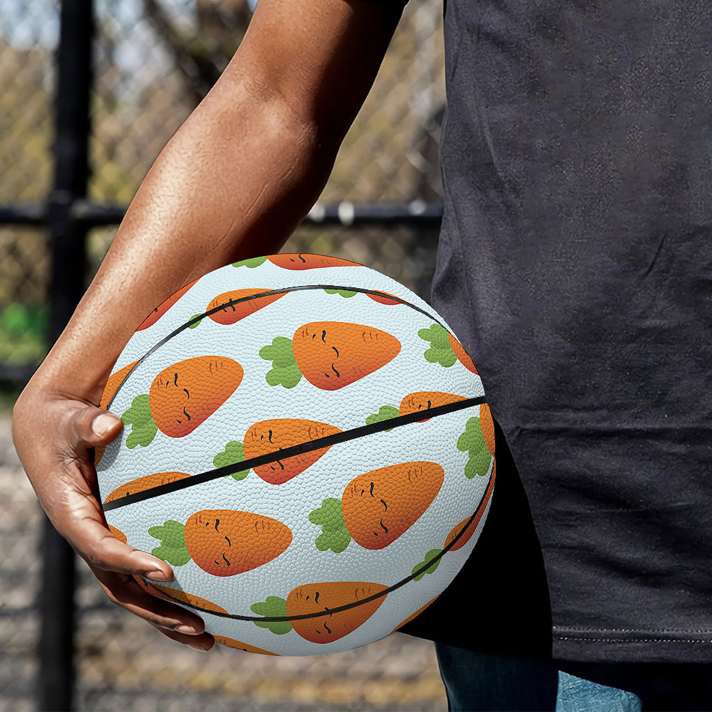 Smiling Carrot Pattern Print Basketball