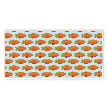 Smiling Carrot Pattern Print Beach Towel