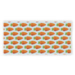 Smiling Carrot Pattern Print Beach Towel