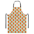 Smiling Carrot Pattern Print Bib Apron With Pocket