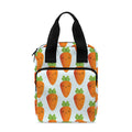 Smiling Carrot Pattern Print Bible Tote Bag