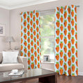 Smiling Carrot Pattern Print Dimout Grommet Curtains