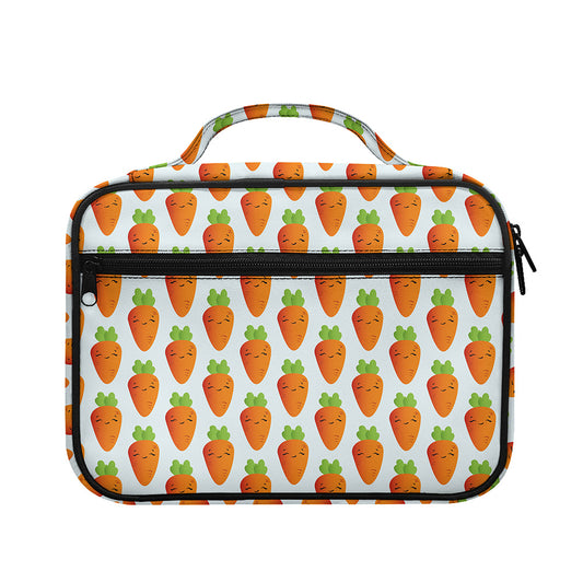 Smiling Carrot Pattern Print Briefcase Bible Bag