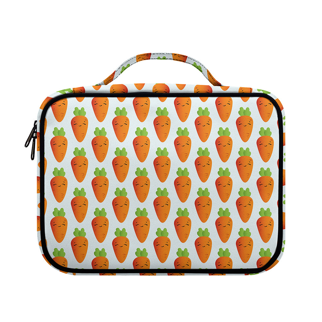 Smiling Carrot Pattern Print Briefcase Bible Bag