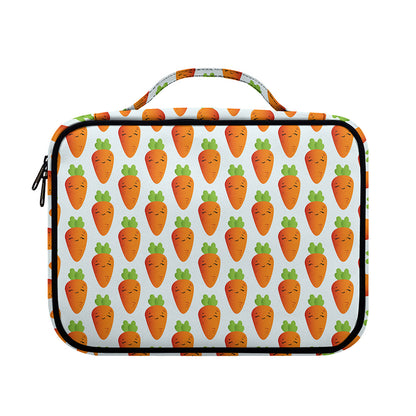 Smiling Carrot Pattern Print Briefcase Bible Bag